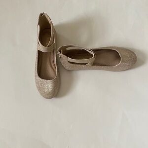 Gold Glitter Ballet Flats